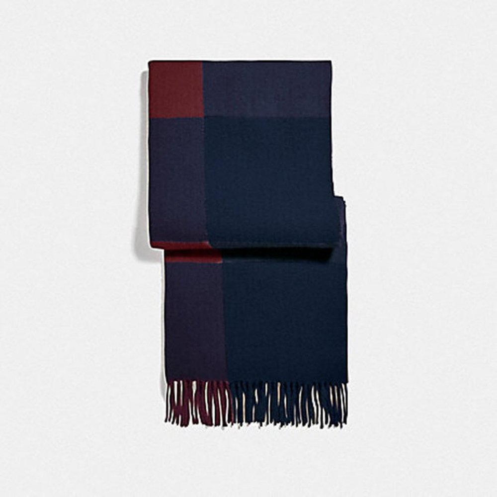 Coach BUFFALO PLAID PRINT OVERSIZED MUFFLER scarf - Picture 3 of 3